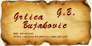 Grlica Bujaković vizit kartica